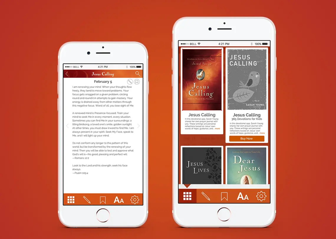 Jesus Calling app Feb. 5 devotion and other devotions available to purchase