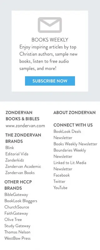 Mobile bottom footer for ZondervanBook.com